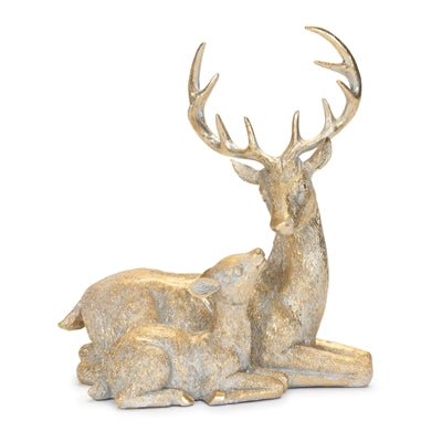 Gold resin figurine for holiday decorating