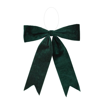 16" Bow Emerald Ornament
