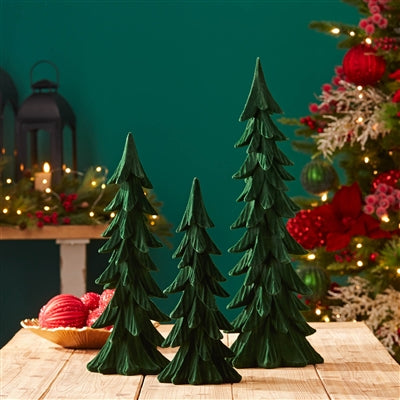 Set/3 14"-23" Trees Emerald