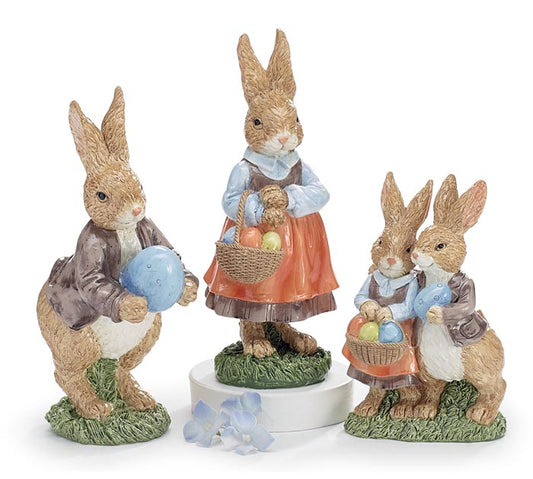 S/3 6-8.5" Bunny Family