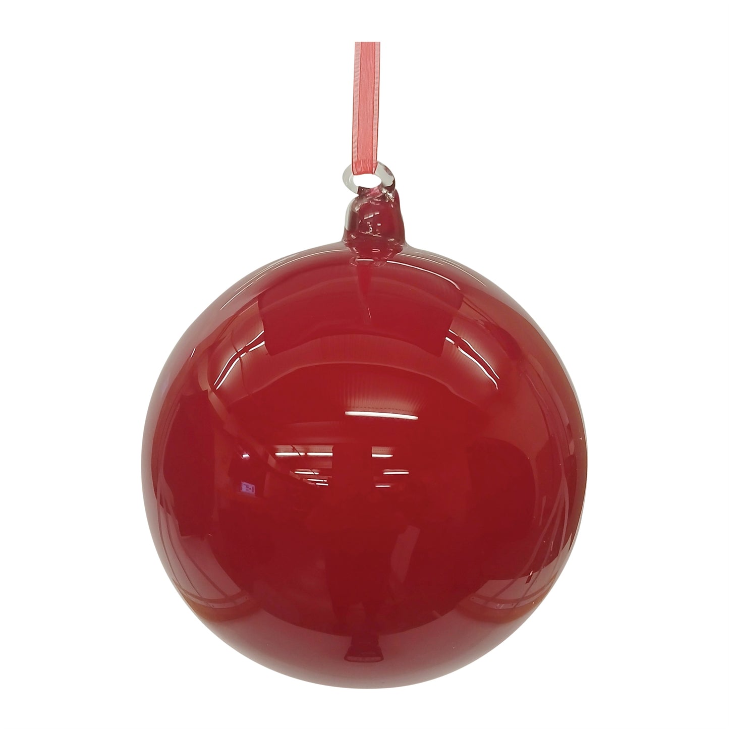 6” Red Glass Ball Ornament