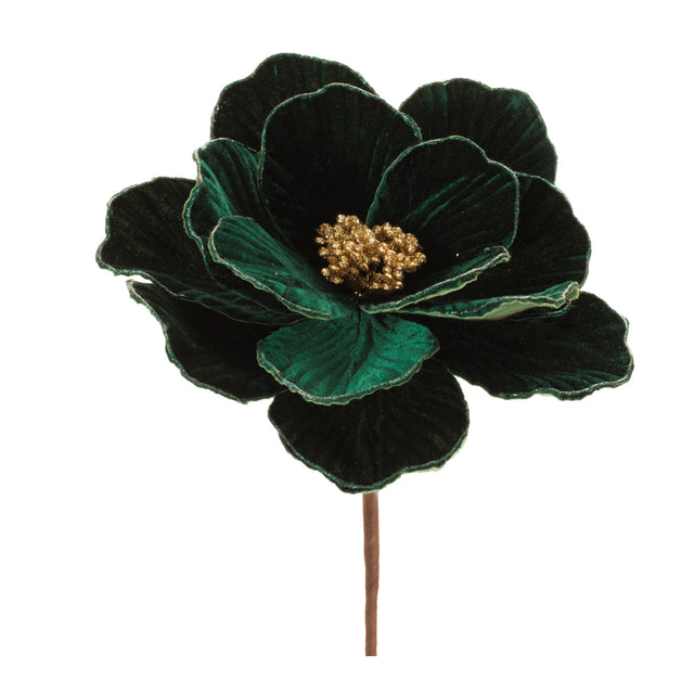 Emerald peony stem with a full green bloom.