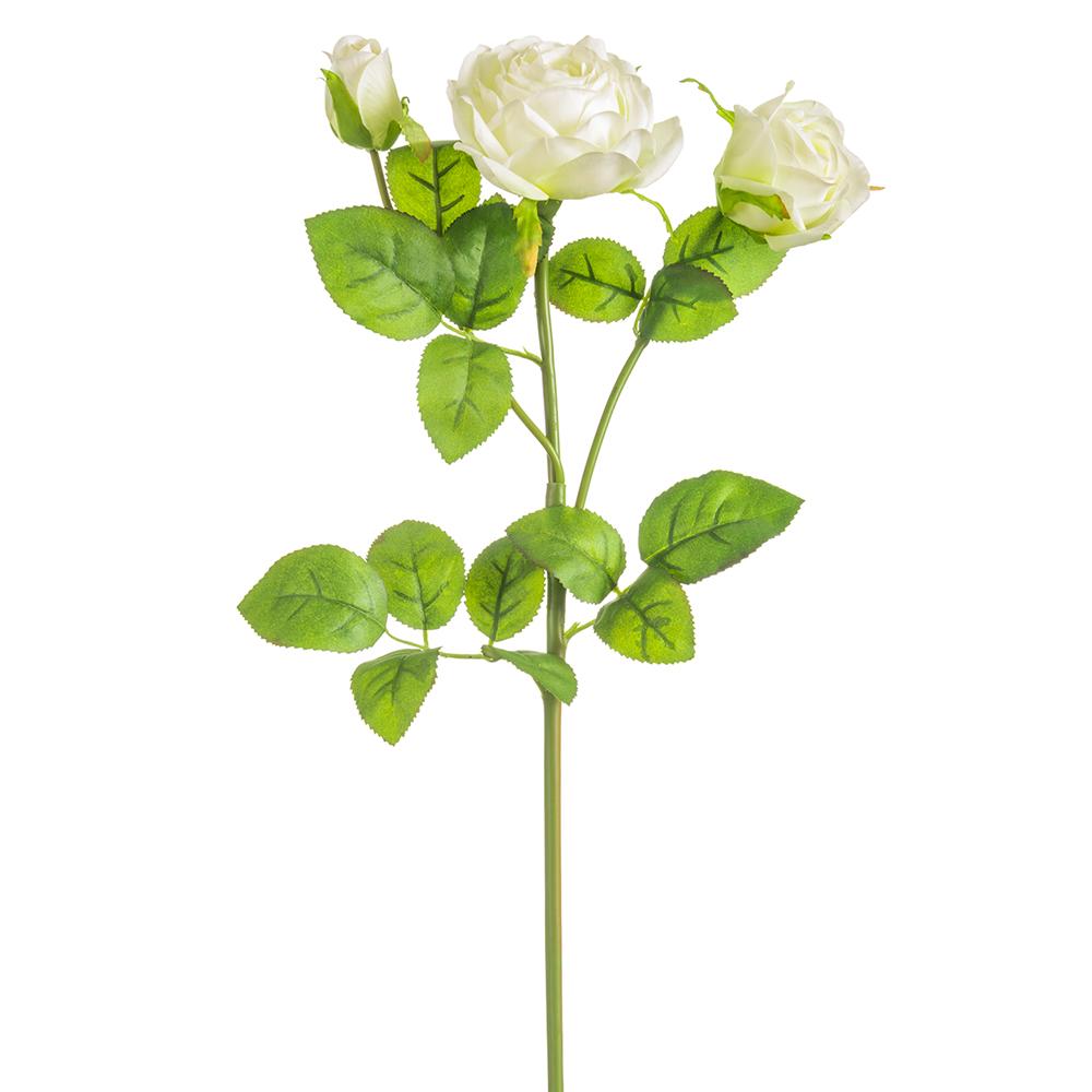 White rose spray with bud, 19 inches