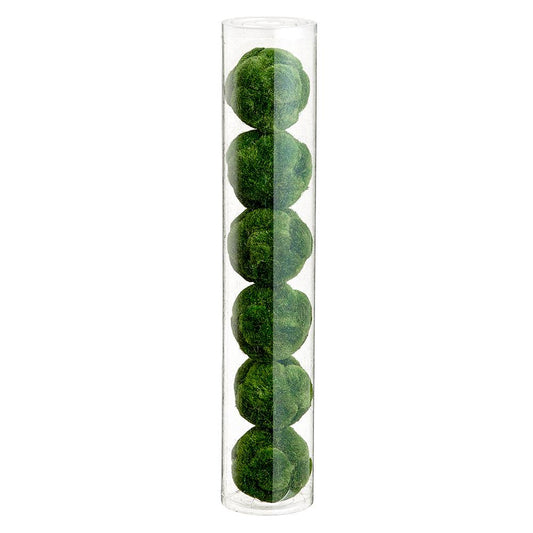 Set/6 3" Moss Orb Green
