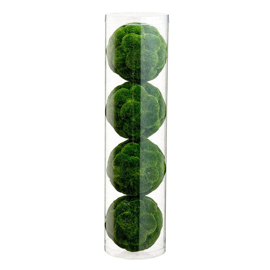 Set/4 4" Moss Orb Green