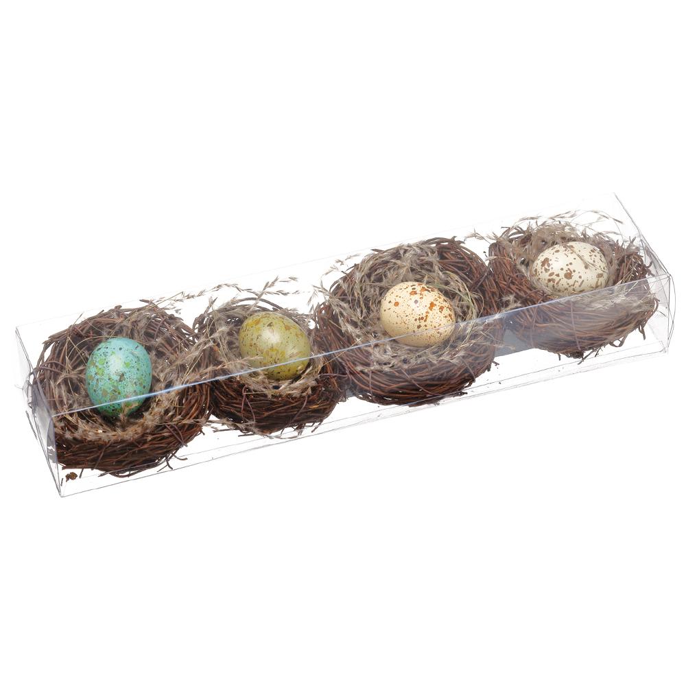 Box/4 3" Bird's Nest w/ Egg