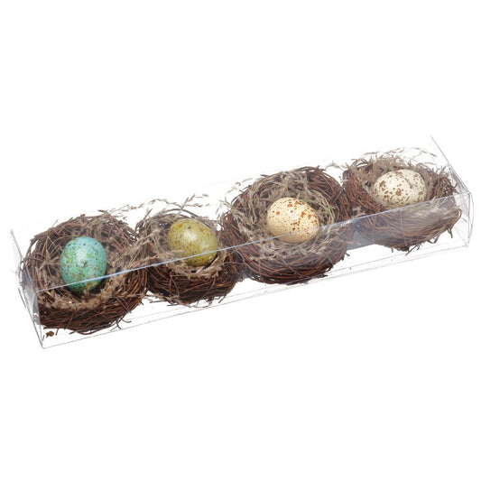 Box/4 3" Bird's Nest w/ Egg
