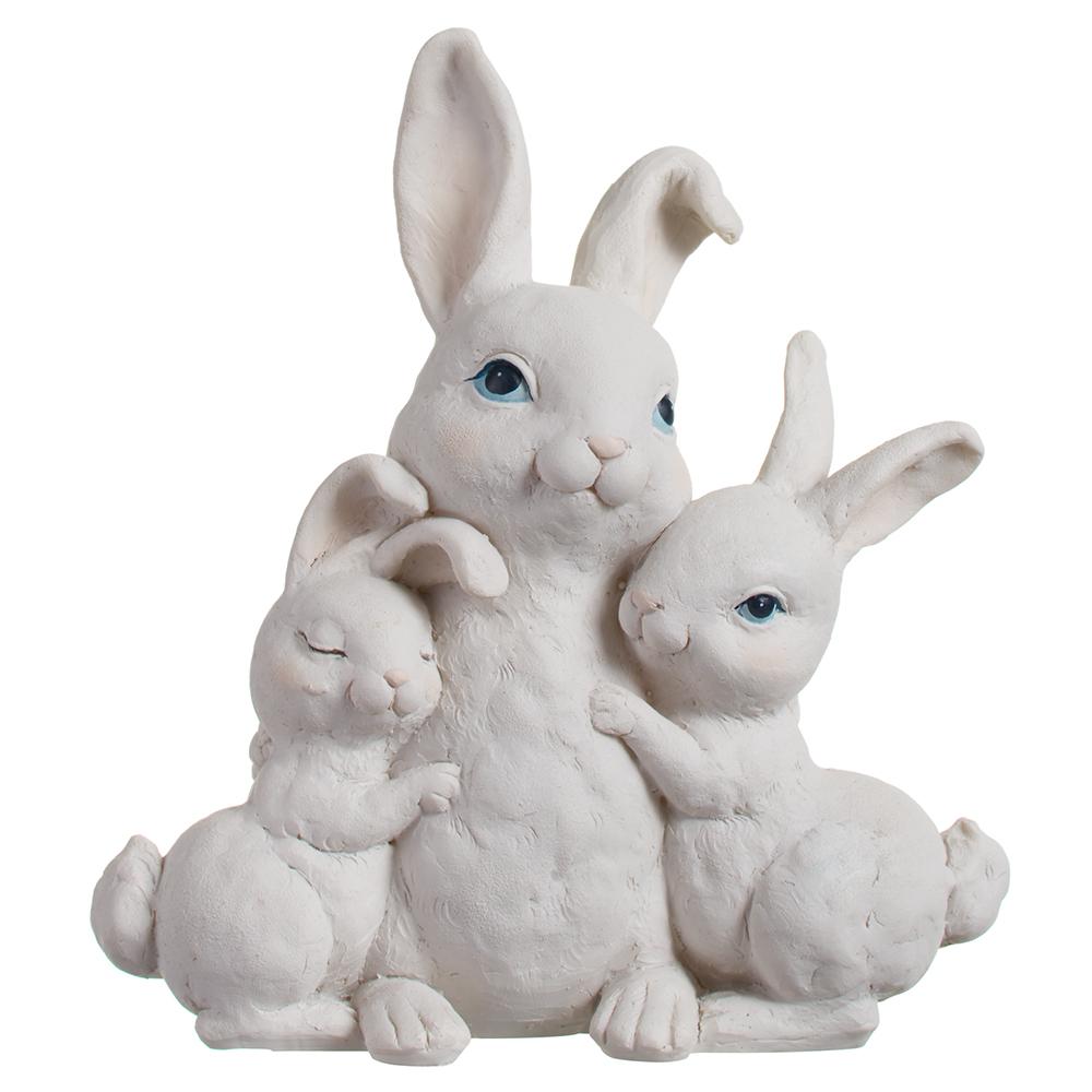 7" Bunny Family White