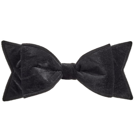 12" Black Bow Velvet Ornament