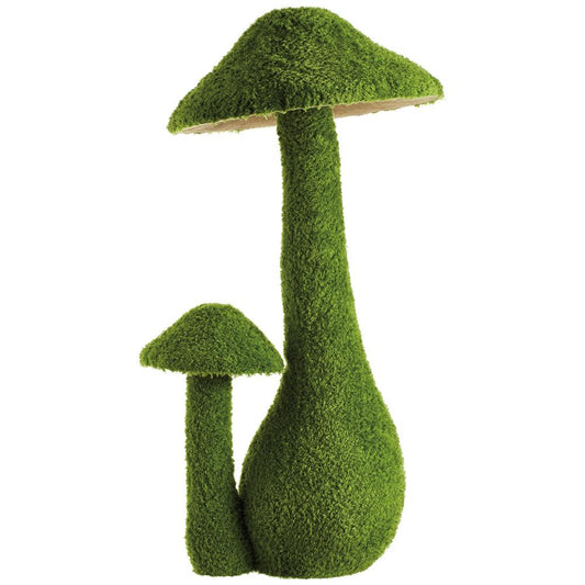 Mossy mushroom cluster figurine with a woodland look.