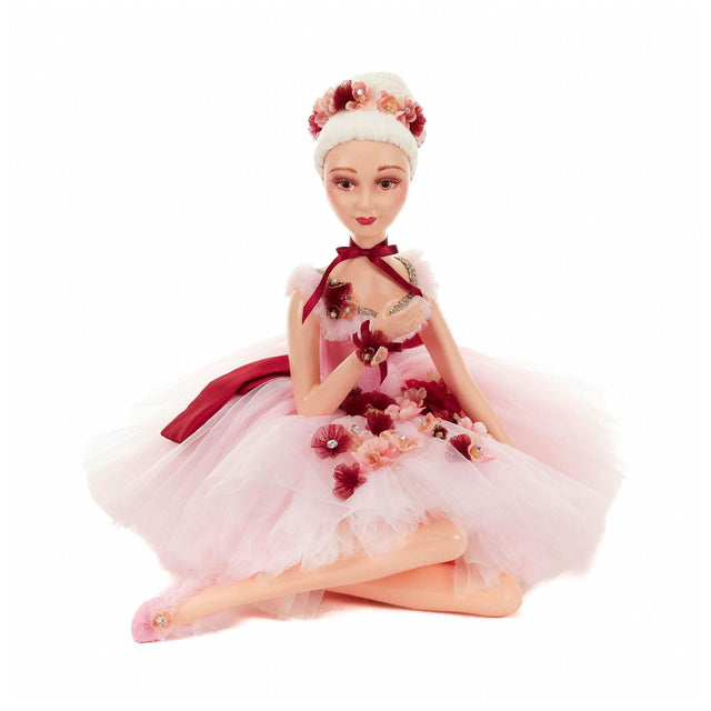 43cm Degas Sitting Ballerina Doll Pink