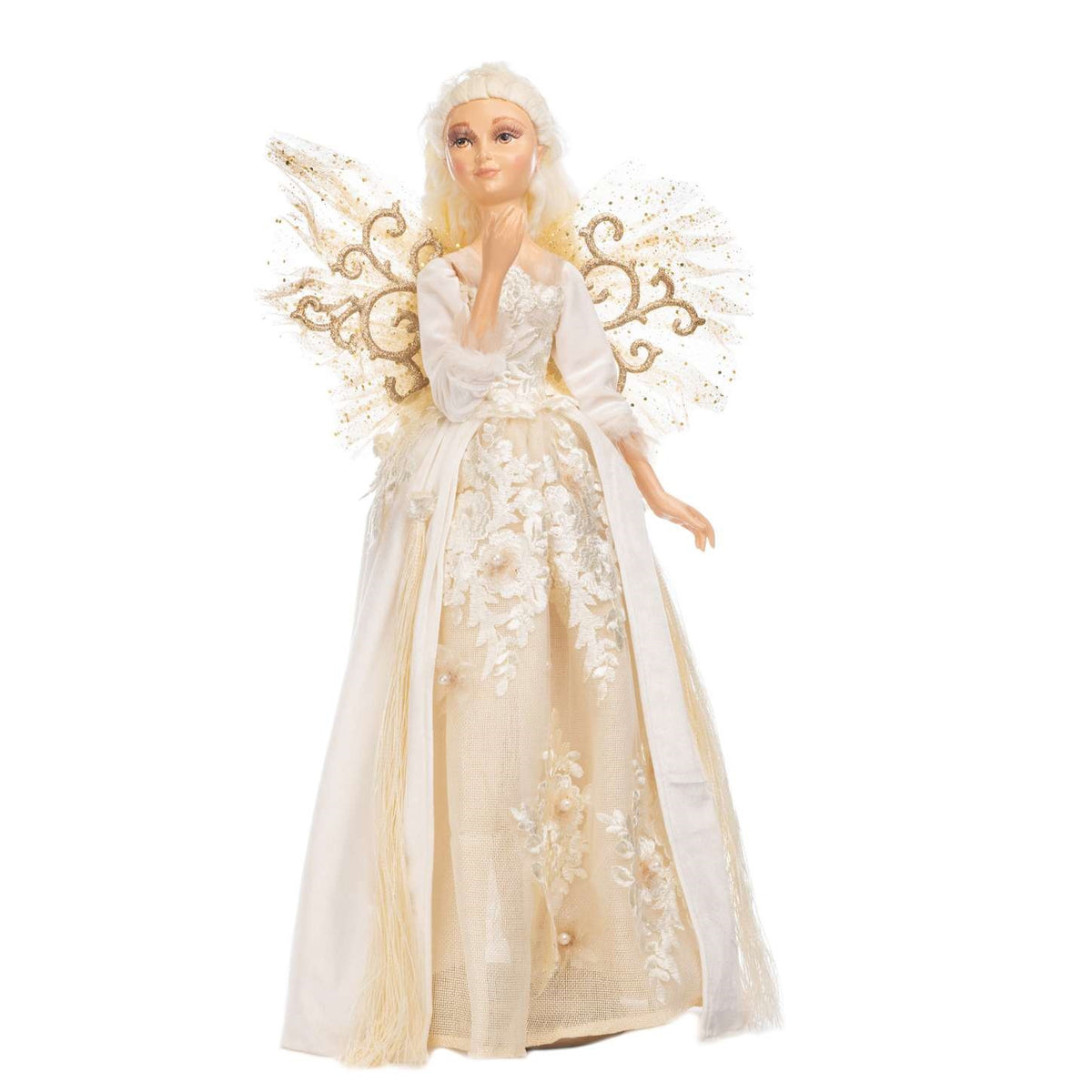 26" Winter Fairy Doll w/ Stand Cream