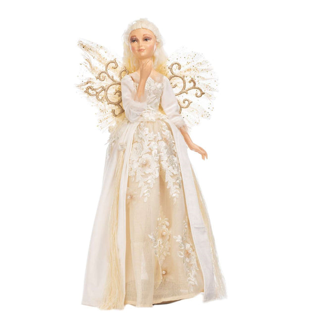 26" Winter Fairy Doll w/ Stand Cream