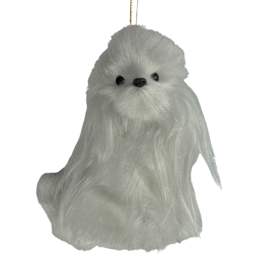 4.5" White Plush Poodle