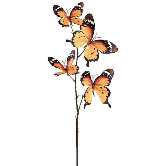 32" Butterfly Spray Orange Black