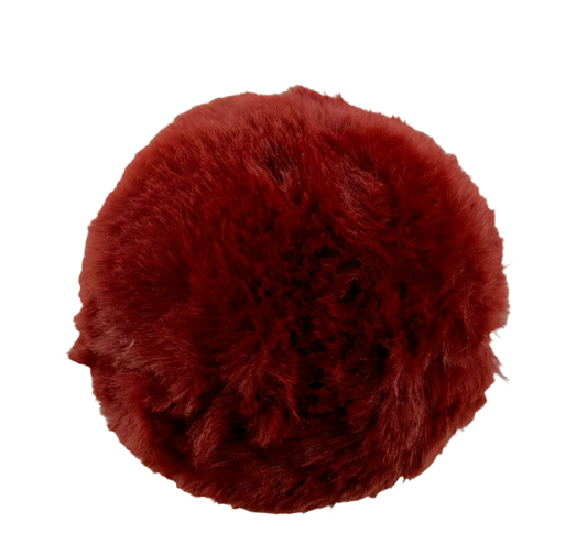 4" Burgundy Fur Ornament