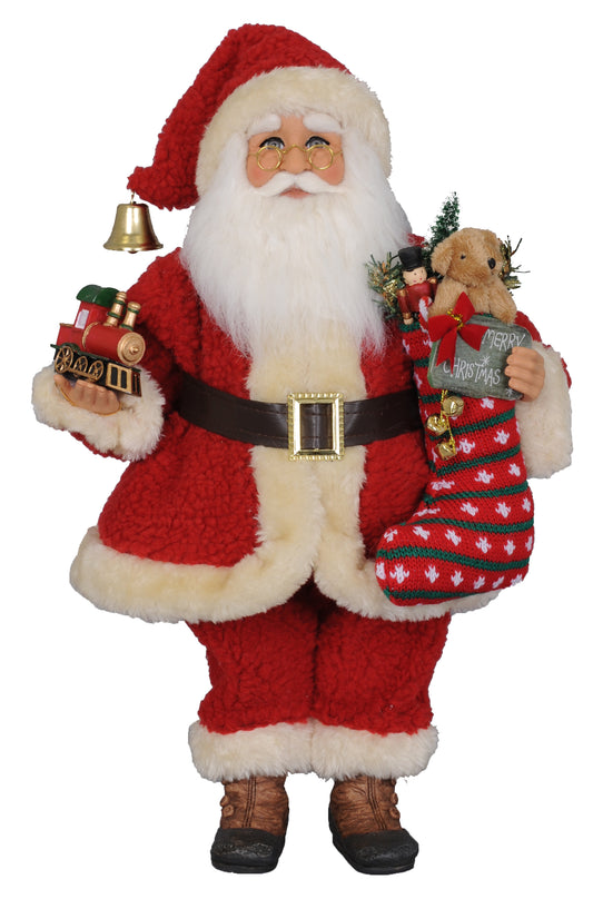 17" Train Santa
