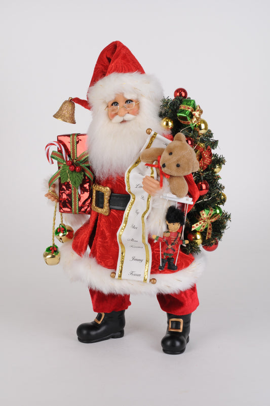 18" Santa Good Tidings Lighted