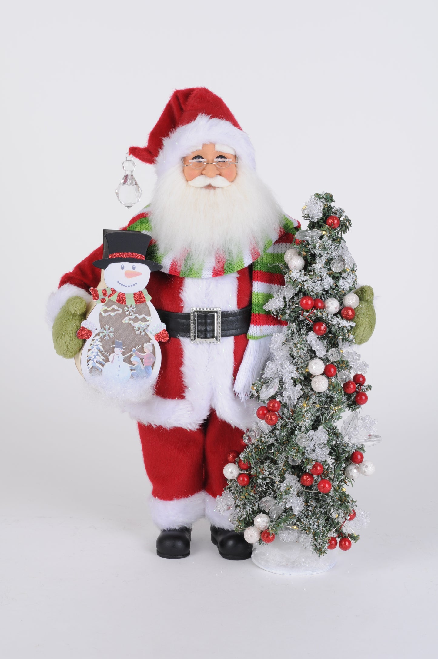 17" Santa Snowy Days Lighted
