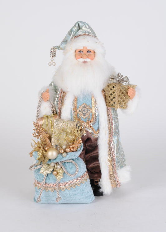 18" Santa Blue Elegance Lighted