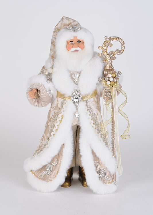 19" Santa Gold Royale Lighted