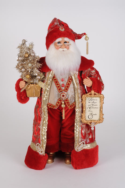 19" Santa Scarlet Jeweled LED