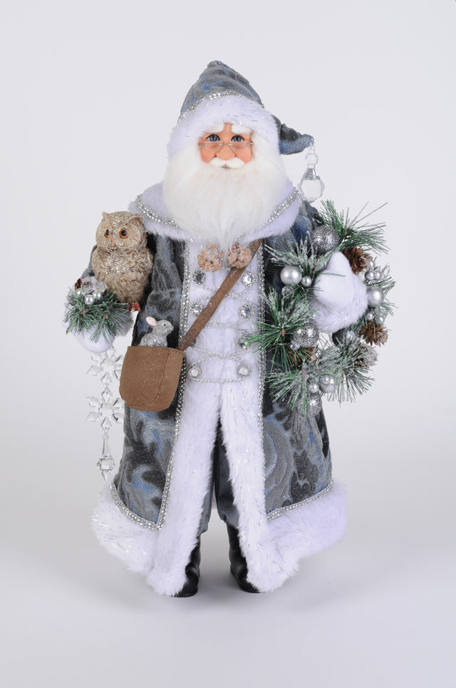 Santa snowy figurine, 19 inch, for Christmas decorating