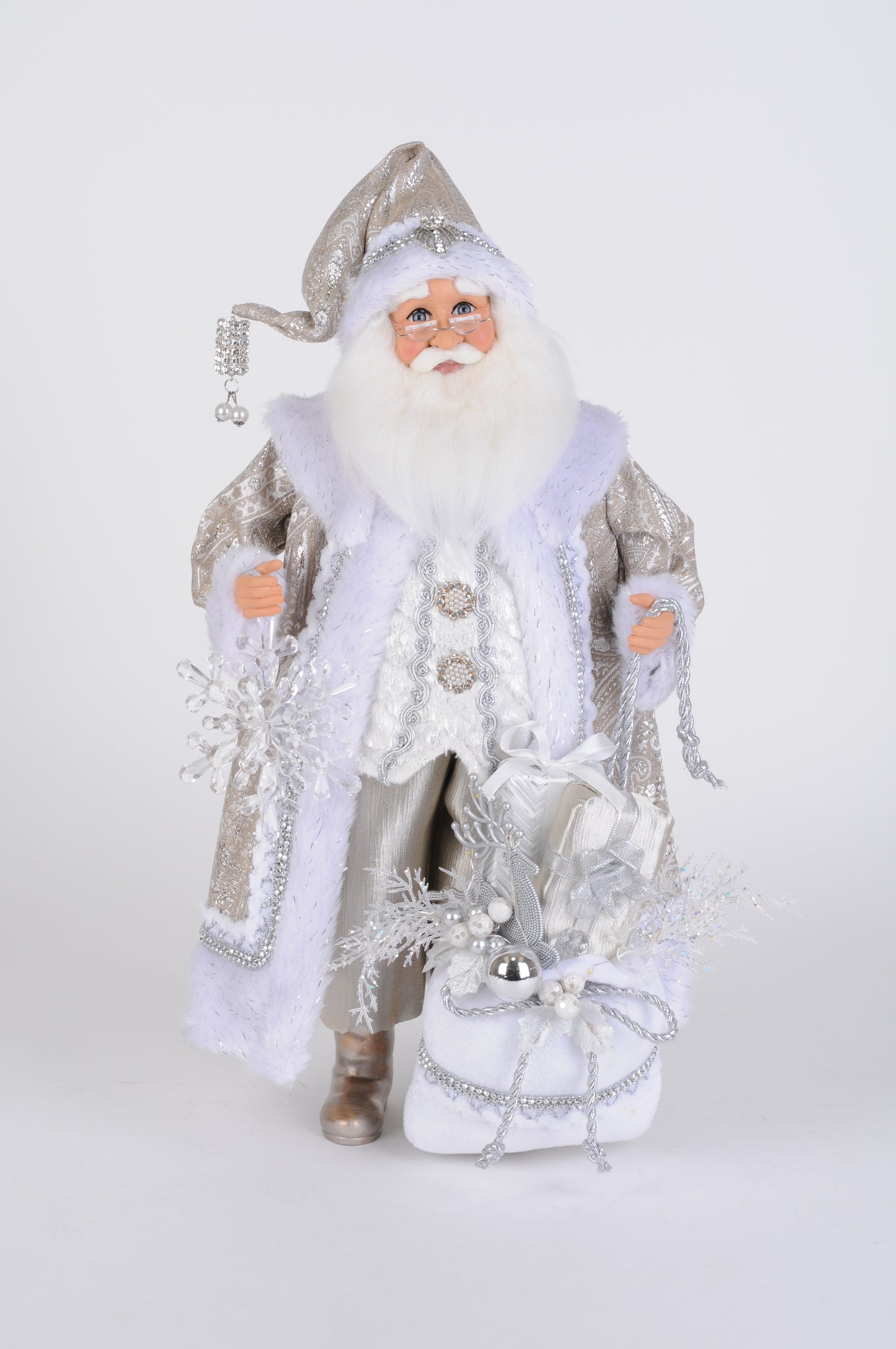 19" Santa White Christmas LED