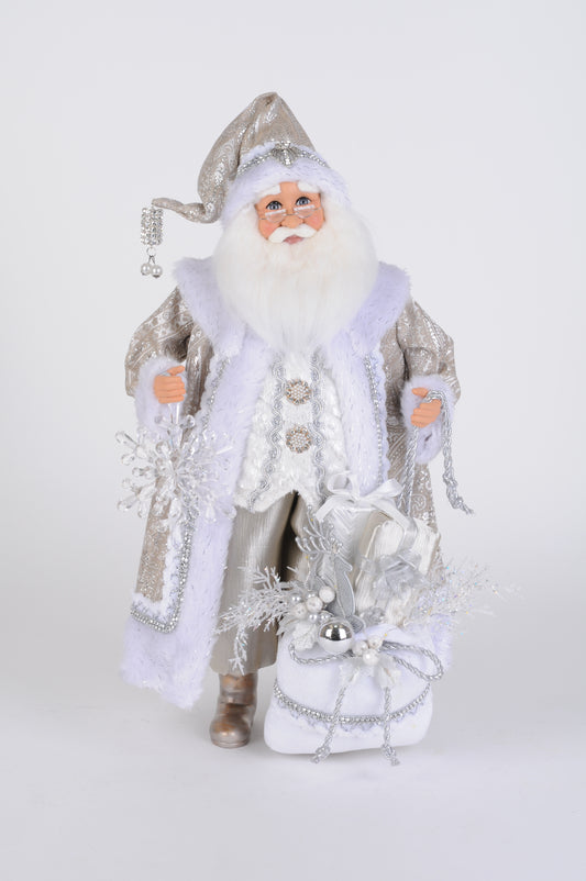 19" Santa White Christmas LED
