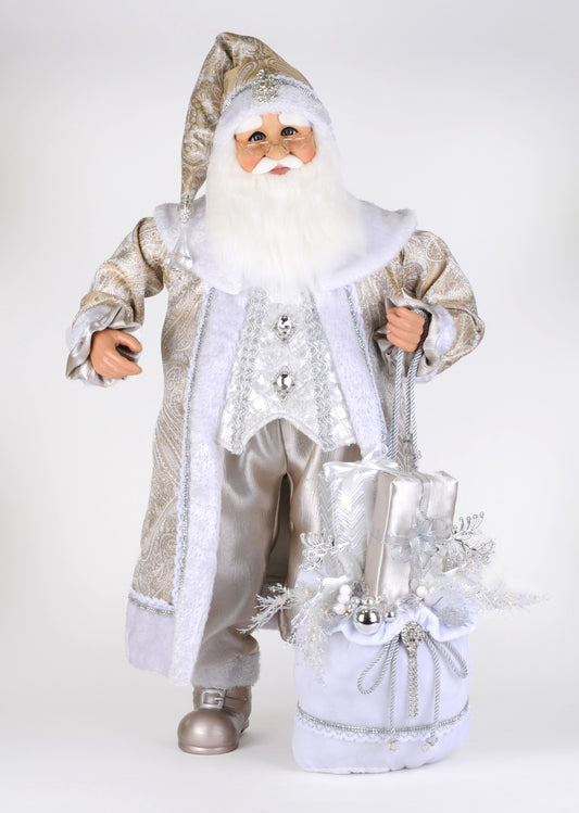 38" Santa White Elegance Lighted