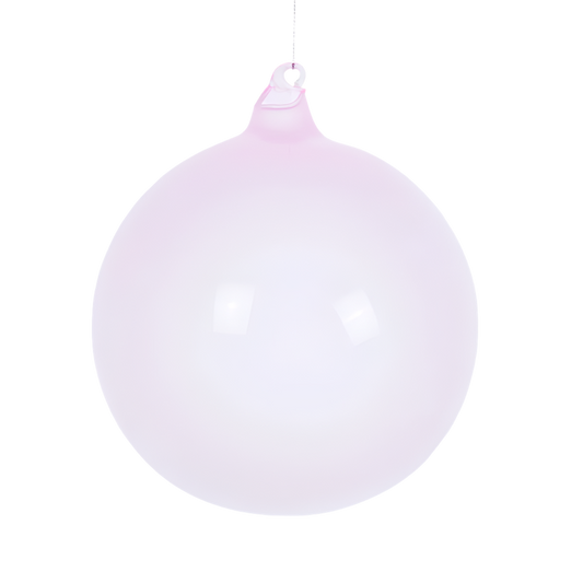 6" Pink Candy Bubblegum Glass Ball Ornament