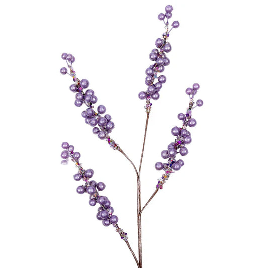 30" Lavender Berry Spray
