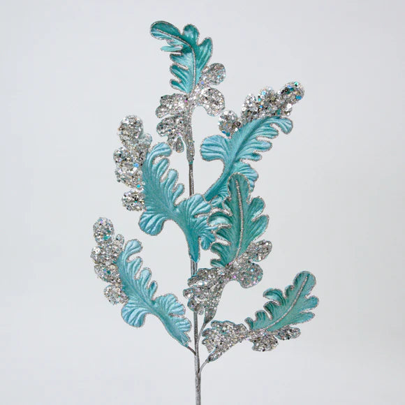 28" Dusty Blue Christmas Acanthus