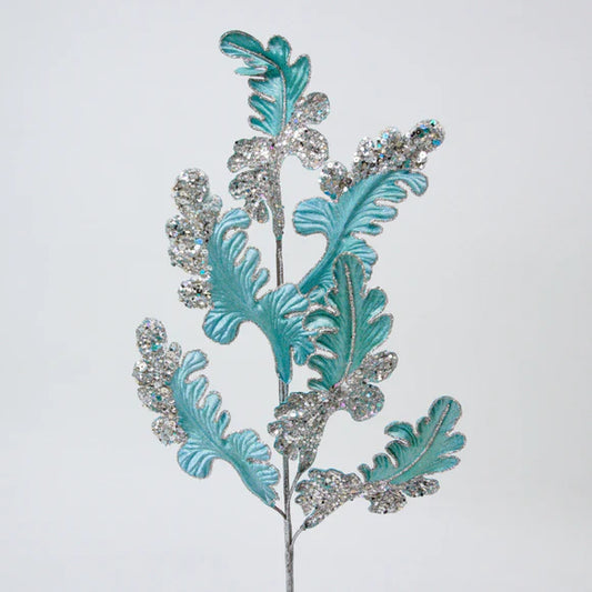 28" Dusty Blue Christmas Acanthus