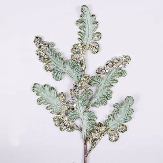 28" Mint Christmas Acanthus Spray