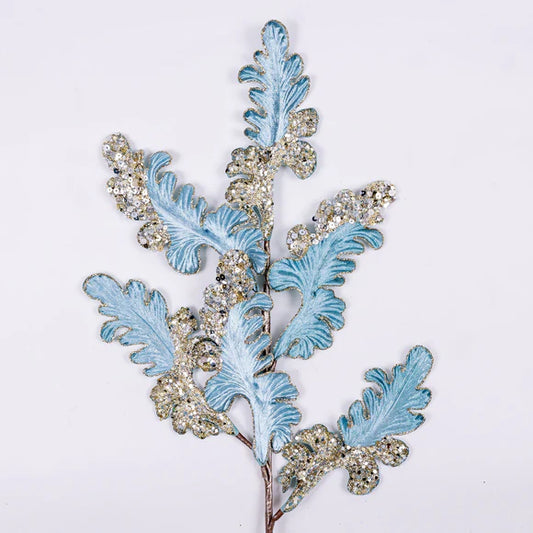 28" Light Blue Christmas Acanthus