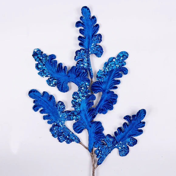 Blue royal acanthus seasonal & decorations, 28 inch, for Christmas decorating