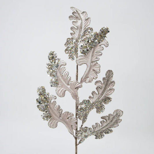 28" Platinum Christmas Acanthus