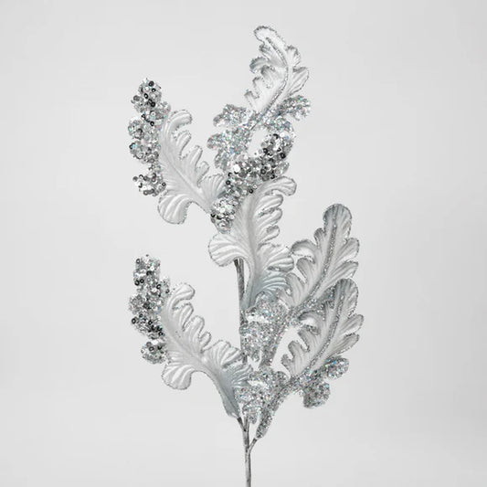 28" Silver Christmas Acanthus