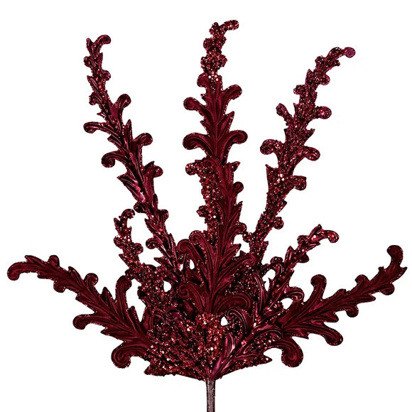 26" Burgundy Acanthus Lace
