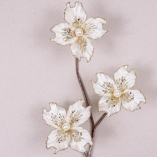 27" Ivory Dogwood Victorian