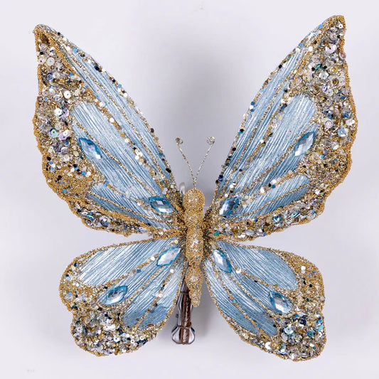 10" Light Blue Victorian Butterfly