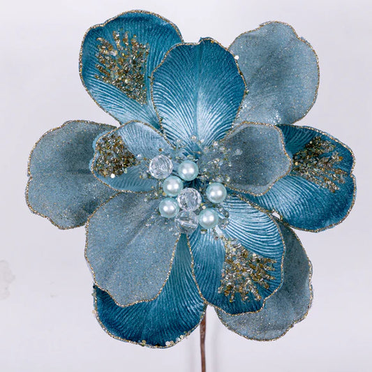 7" Light Blue Magnolia Stem