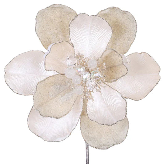10" Ivory Grand Magnolia Stem