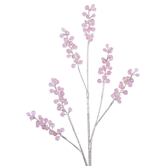 Light pink crystal jewel spray with faceted drops.