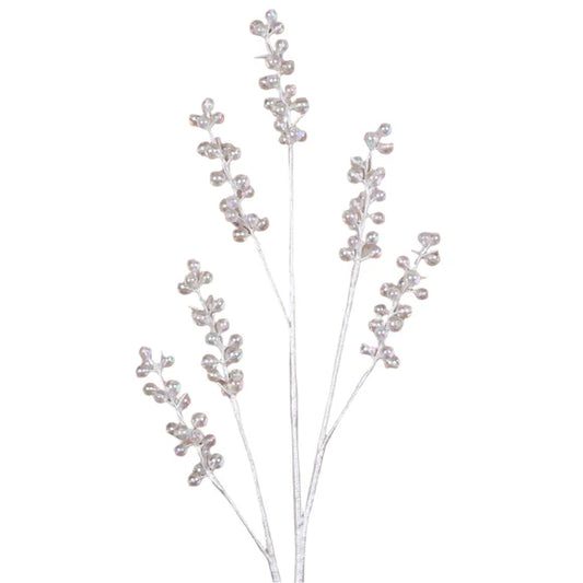 32" White Crystal Jewel Spray