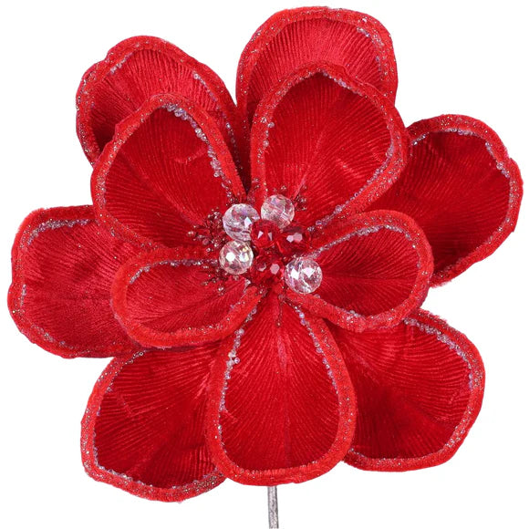 10" Red Magical Magnolia Stem