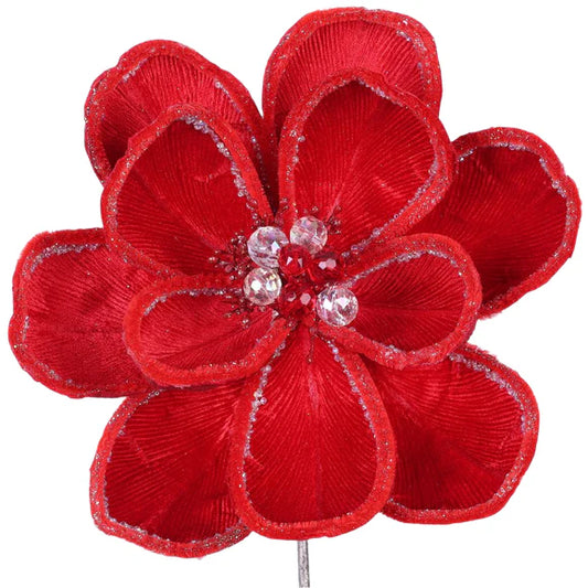 10" Red Magical Magnolia Stem