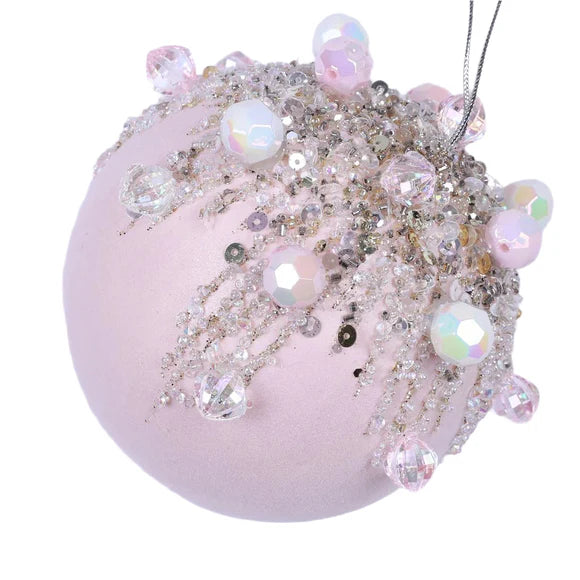 Pink ornament with a magical shimmering finish.