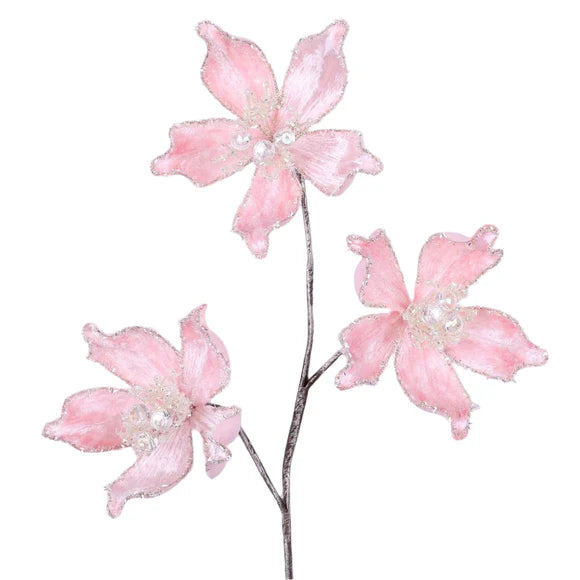 Light pink mystic magnolia spray with layered blooms.